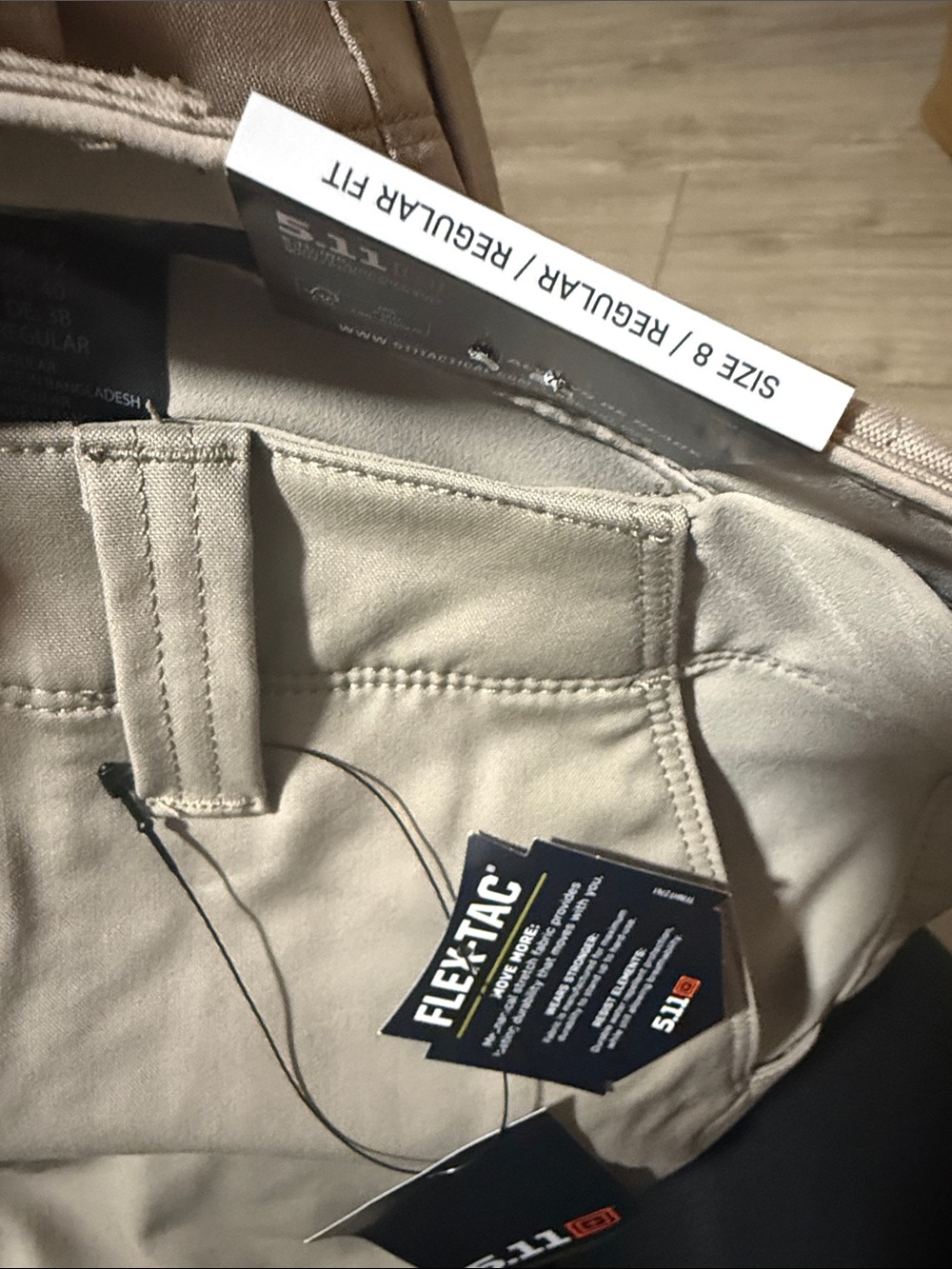 5.11 Tactical Tactical woman’s Khaki APEX Flex-Tac Pants- regular length - Picture 2 of 3